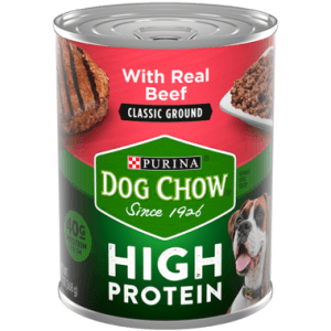Purina Dog Chow High Protein Classic Ground Wet Dog Food with Beef 13oz