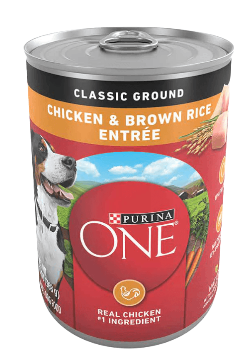 Purina ONE Chicken & Brown Rice Entrée Classic Ground Wet Dog Food13oz