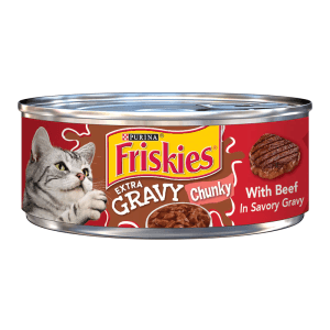 Friskies Extra Gravy Chunky With Beef In Savory Gravy Wet Cat Food 5.5oz
