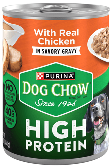 Purina Dog Chow High Protein Wet Dog Food with Real Chicken in Gravy 13oz