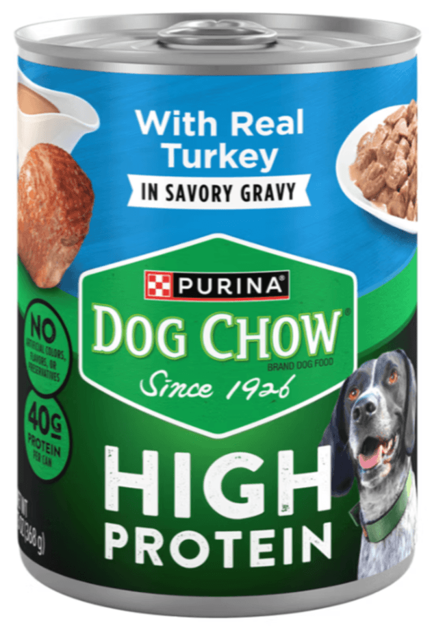 Purina Dog Chow High Protein Wet Dog Food with Real Turkey in Gravy 13oz
