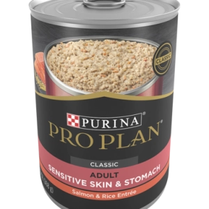 Purina Pro Plan Adult Sensitive Skin & Stomach Salmon & Rice Entrée Wet Dog Food 13oz